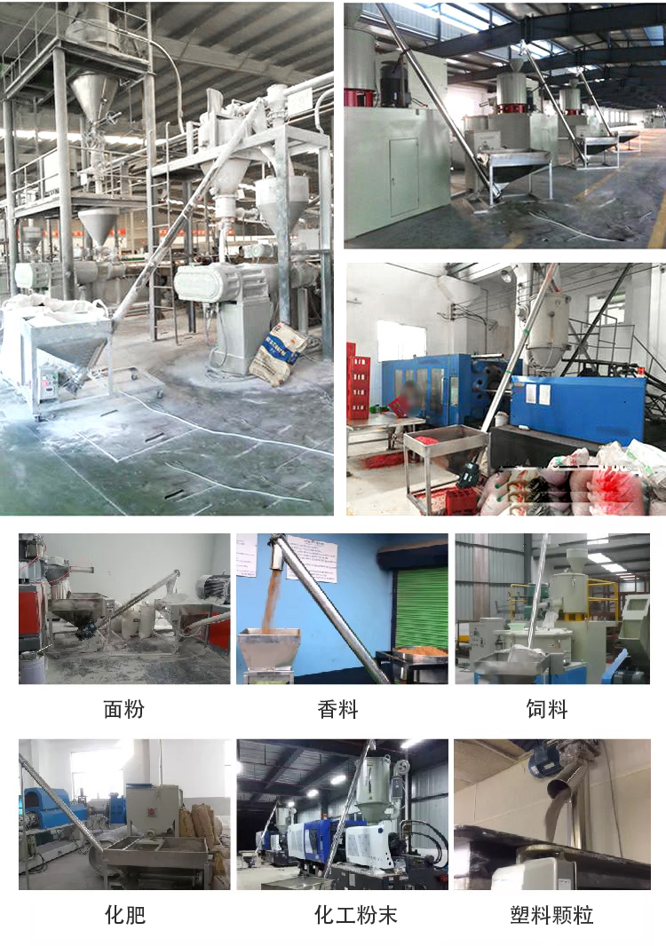 傾斜螺旋輸送機(jī)適用范圍：建材行業(yè)，化工行業(yè)，電力行業(yè)，煤炭行業(yè)，食品行業(yè)，造紙行業(yè)等